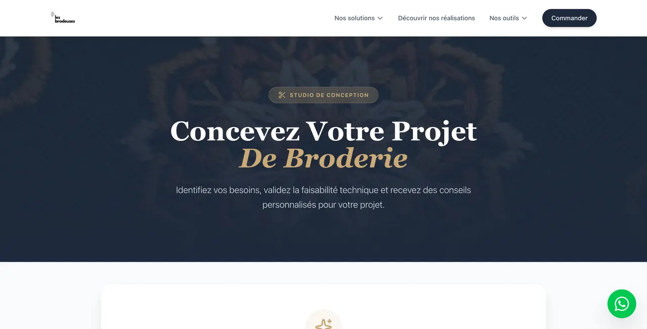 Studio Broderie sur lesbrodeuses.fr : « Concevez votre projet de broderie »