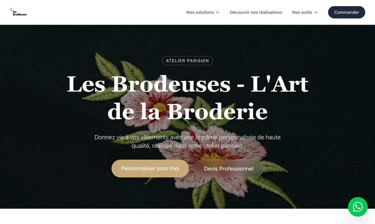 Page d'accueil du site lesbrodeuses.fr